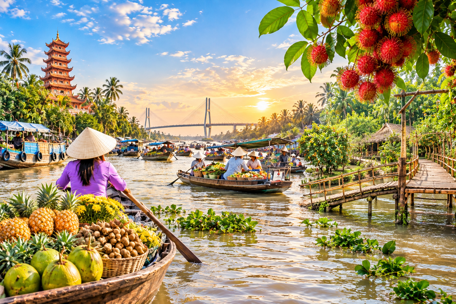 MỸ THO - CẦN THƠ - CỒN SƠN 2N1Đ