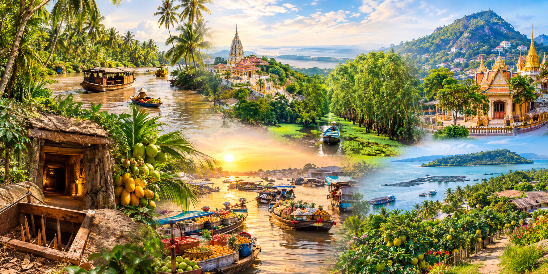 [CM3] CỦ CHI - MỸ THO - CHÂU ĐỐC - CẦN THƠ -  CỒN SƠN 4N3D