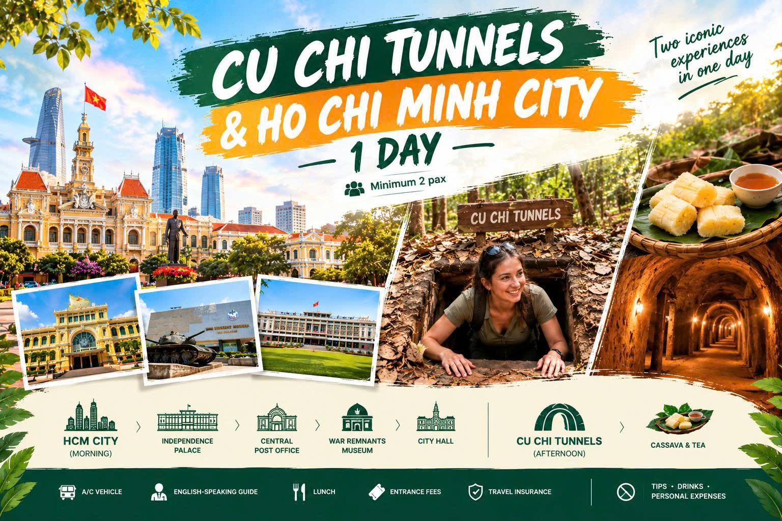 CU CHI TUNNELS & HO CHI MINH CITY 1 DAY